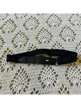 Nike Men's One Size Adjustable Baseball Belt With White Swoosh Athletic Sporty